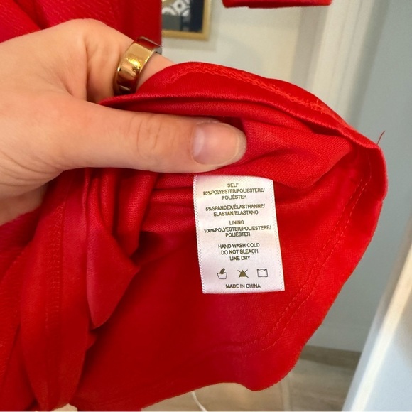 Anthro Sunday in Brooklyn Crosstown Dress 3/4" Sleeve Red Mini Dress M Classic - Picture 11 of 16